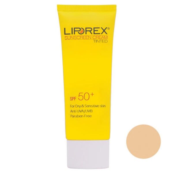 کرم ضد آفتاب پوست خشک و حساس لیپورکس (Liporex) بژ طبیعی 2 حجم 40mL