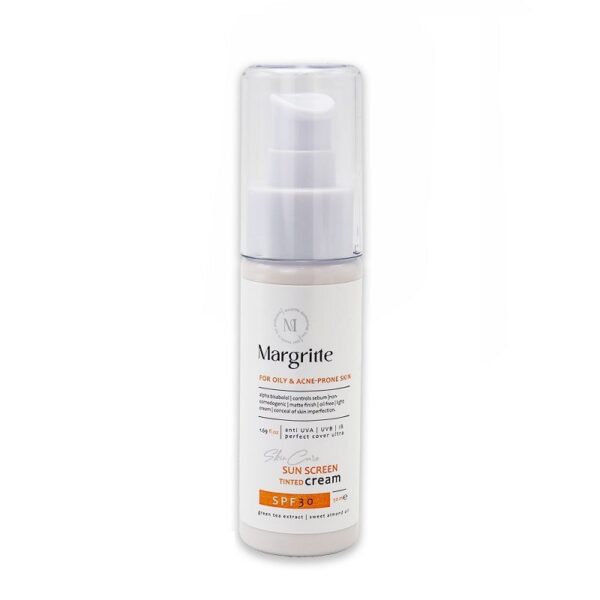 کرم ضدآفتاب بژ روشن مارگریت SPF30 مناسب پوست چرب
